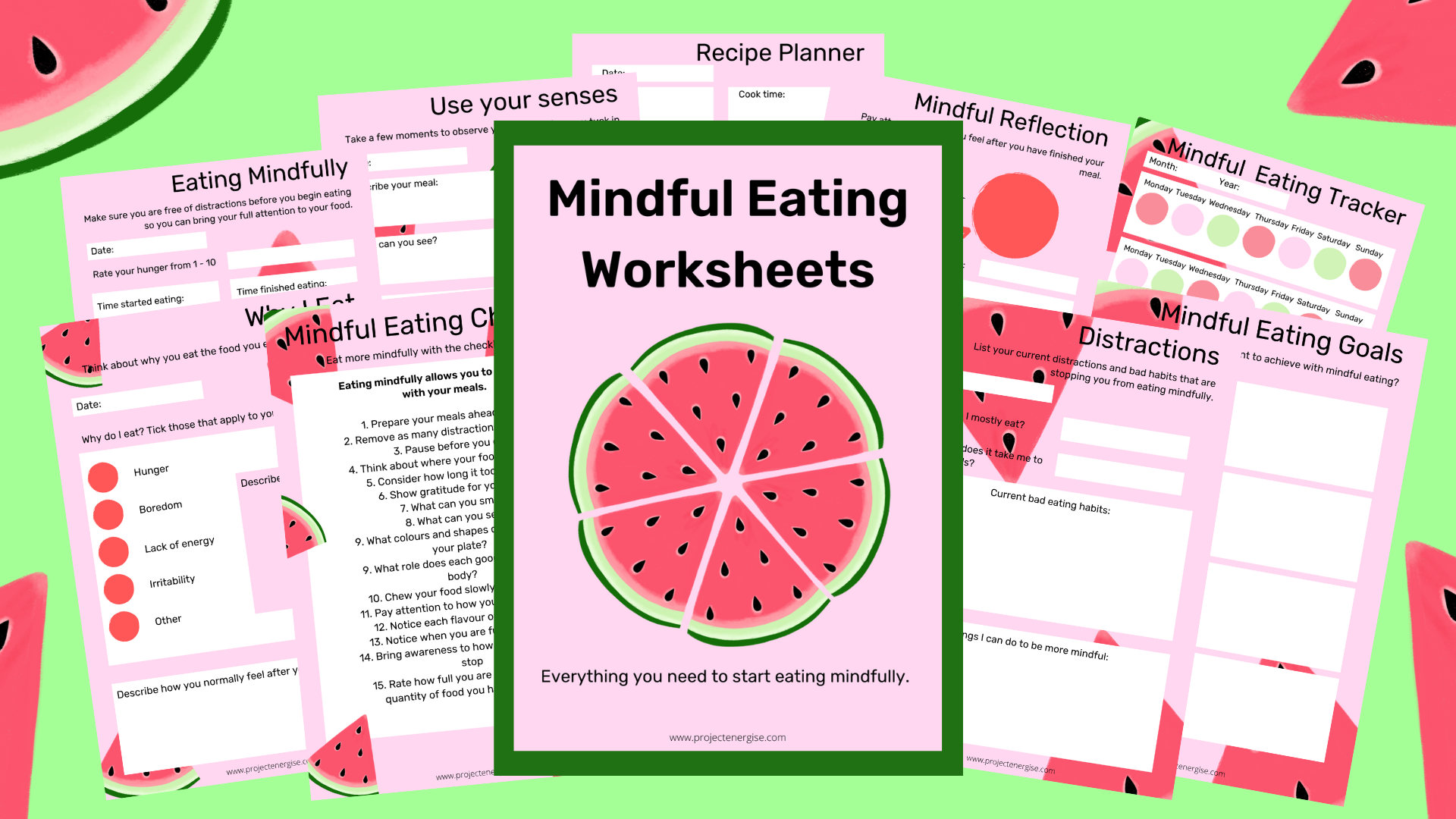 Yum: Printable Mindful Eating Worksheets