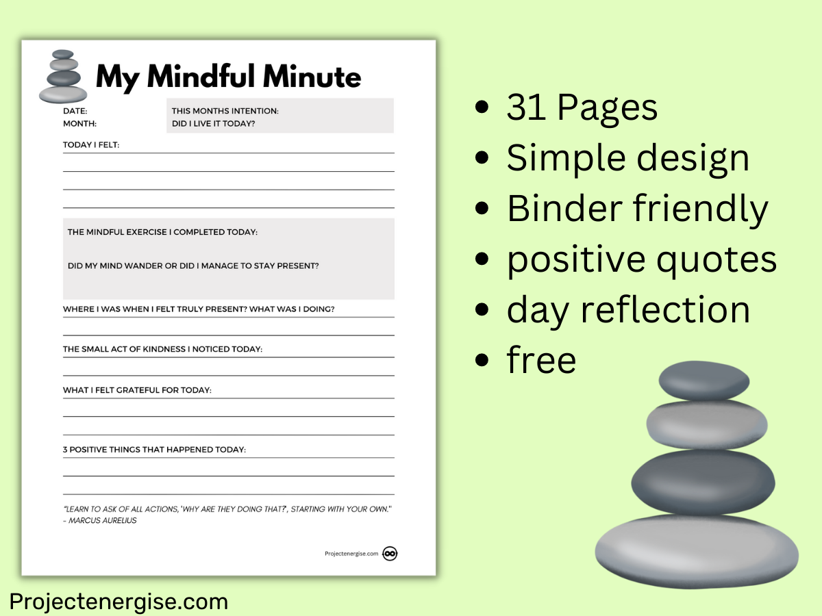 PRINTABLE MINDFULNESS JOURNAL TEMPLATE COVER 3